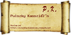 Pulszky Kasszián névjegykártya